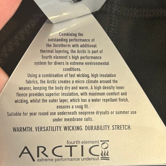 fourth element NWT arctic women's undersuit thermal black leggings US 8-10 short - Picture 9 of 12